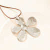 Alloy Liquid Flower Necklace Electroplated Simple Metal Style
