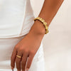 Alloy Liquid Irregular Lava Geometry Open Bracelet For Women With Electroplating