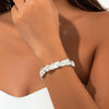Alloy Liquid Irregular Lava Geometry Open Bracelet For Women With Electroplating