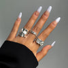 Alloy Liquid Irregular Lava Geometry Open Bracelet For Women With Electroplating