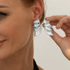Alloy Liquid Metal Pleated Geometric Electroplating Animal Zodiac Women's Earrings