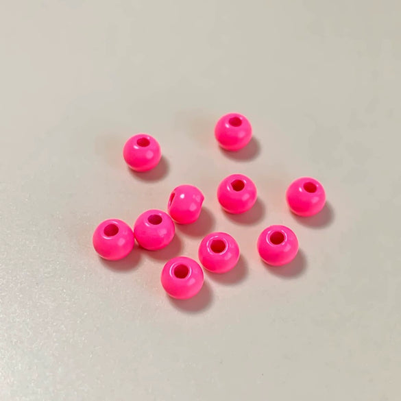Alloy Loose Beads For Diy Jewelry Accessories Round Solid Color Baked Varnish Treated