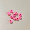 Alloy Loose Beads For Diy Jewelry Accessories Round Solid Color Baked Varnish Treated