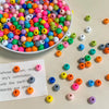 Alloy Loose Beads For Diy Jewelry Accessories Round Solid Color Baked Varnish Treated