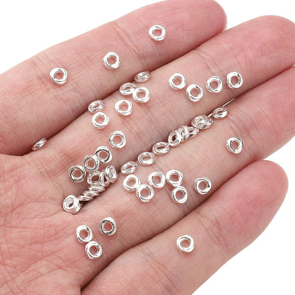 Alloy Loose Beads Spacer Beads Wheel Beads Square Beads Handmade Diy Bracelet Necklace Semifinished Electroplated Accessories