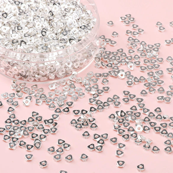 Alloy Loose Beads Spacer Beads Wheel Beads Square Beads Handmade Diy Bracelet Necklace Semifinished Electroplated Accessories