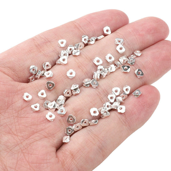 Alloy Loose Beads Spacer Beads Wheel Beads Square Beads Handmade Diy Bracelet Necklace Semifinished Electroplated Accessories