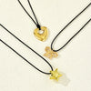 Alloy Love Bow Star Pendant Necklace Threepiece Set Electroplated For Women