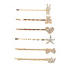 Alloy Love Bow Tie Onepiece Clip Hairpin Cute Hair Accessories Electroplated