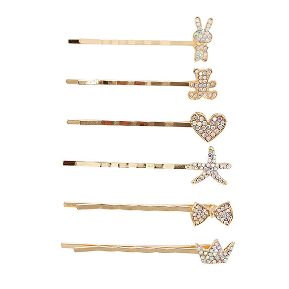 Alloy Love Bow Tie Onepiece Clip Hairpin Cute Hair Accessories Electroplated