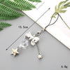 Alloy Love Bowknot And Pentagram Pattern Handmade Mobile Phone Case Keychain Hanging Chain And Ornaments