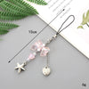 Alloy Love Bowknot And Pentagram Pattern Handmade Mobile Phone Case Keychain Hanging Chain And Ornaments