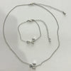 Alloy Love Drops Bells Letters Peach Heart Pendant Necklace Bracelet 2 Piece Set Electroplated Jewelry