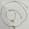 Alloy Love Drops Bells Letters Peach Heart Pendant Necklace Bracelet 2 Piece Set Electroplated Jewelry