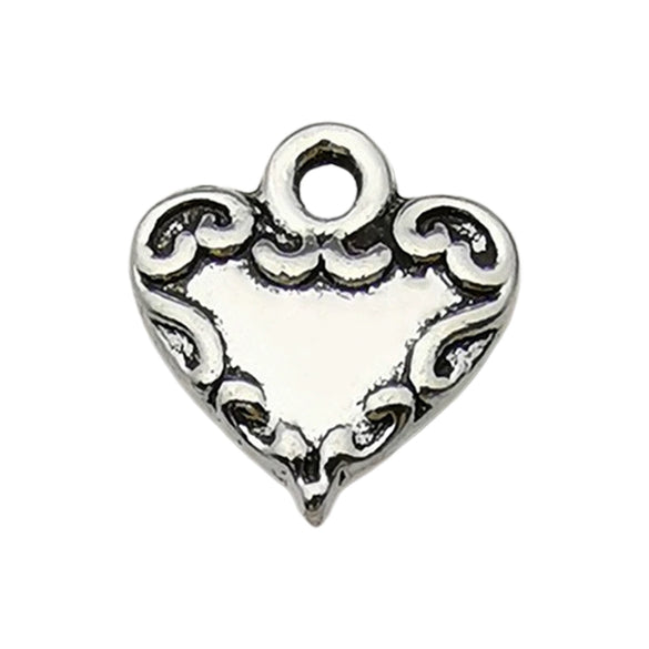 Alloy Love Heart And Love Letter Pendant Necklace Bracelet Keychain Vintage Style Electroplated