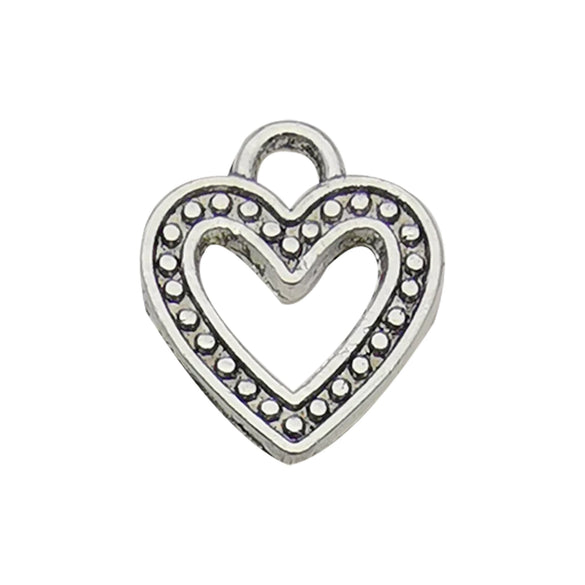 Alloy Love Heart And Love Letter Pendant Necklace Bracelet Keychain Vintage Style Electroplated