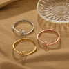 Alloy Love Pattern Diamondencrusted Electroplated Open Bracelet