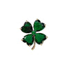 Alloy Lucky Clover French Retro Emerald Electroplating Women's Brooch