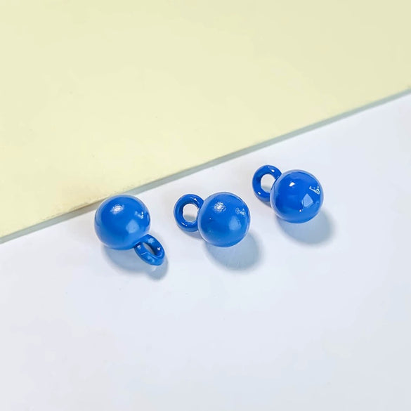 Alloy Macaron Color Solid Color Round Bead Pendant Mobile Phone Chain Key Chain Jewelry Accessories With Baking Paint