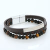 Alloy Magnet Buckle Handwoven Geometric Bracelet For Men And Women