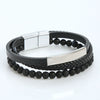 Alloy Magnet Buckle Handwoven Geometric Bracelet For Men And Women