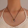 Alloy Magnetic Love Splicing Clavicle Chain Couple Necklace With Heart Pattern And Electroplating Treatment