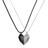 Alloy Magnetic Love Splicing Clavicle Chain Couple Necklace With Heart Pattern And Electroplating Treatment