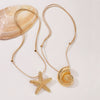 Alloy Marine Animal Clavicle Chain Necklace With Electroplating Design