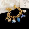 Alloy Marine Animal Geometric Style Electroplated Bracelet For Women
