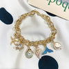 Alloy Marine Animal Geometric Style Electroplated Bracelet For Women