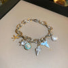 Alloy Marine Animal Geometric Style Electroplated Bracelet For Women