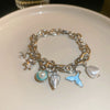 Alloy Marine Animal Geometric Style Electroplated Bracelet For Women