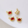 Alloy Marine Life Crab Lobster Zircon Pendant Electroplated Diy Jewelry Accessories
