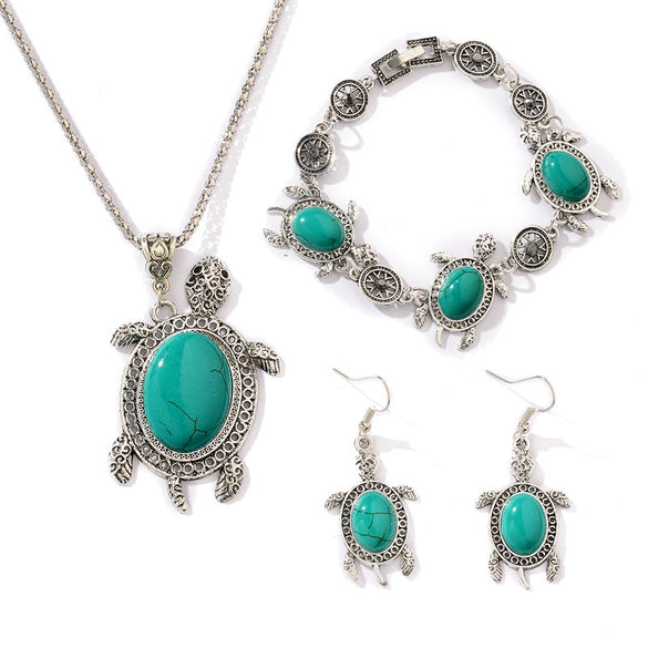 Alloy Marine Organisms Animals Style Electroplating Jewelry Set With Earrings Bracelet Necklace For Women