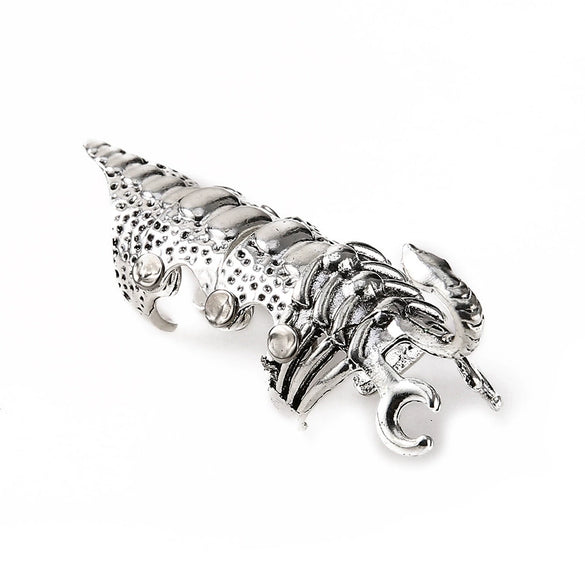 Alloy Men's And Women's Fashion Scorpion And Skull Knuckle Bendable Ring With Electroplating And Animal Zodiac Pattern
