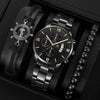 Alloy Men's Business Style Round Dial Quartz Watch