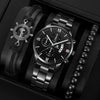 Alloy Men's Business Style Round Dial Quartz Watch