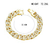 Alloy Men's Hiphop Rap Rock Punk Full Diamond Bracelet Jewelry With Electroplating