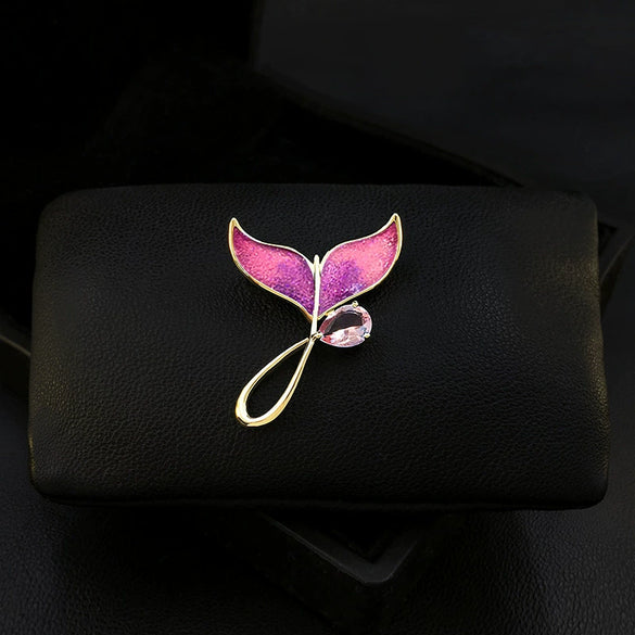 Alloy Mermaid Tears Brooch Electroplated Men's And Women's Accessories