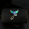 Alloy Mermaid Tears Brooch Electroplated Men's And Women's Accessories