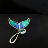 Alloy Mermaid Tears Brooch Electroplated Men's And Women's Accessories