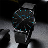Alloy Mesh Band Men's Leisure Quartz Watch With Round Dial And Pin Buckle