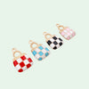 Alloy Mesh Handbag And Jewelry Accessories With Totem Pattern And Dripping Oil Design