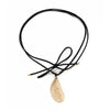 Alloy Metal Asymmetrical Geometric Water Drop Pendant Necklace With Electroplating And Flannel Chain