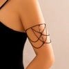Alloy Metal Chain Imitation Pearl Arm Bracelet Starshaped Electroplated For Women