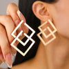 Alloy Metal Geometric Style Electroplated Women's Earrings