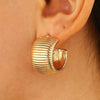 Alloy Metal Geometric Style Electroplated Women's Earrings