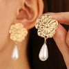 Alloy Metal Geometric Style Electroplated Women's Earrings