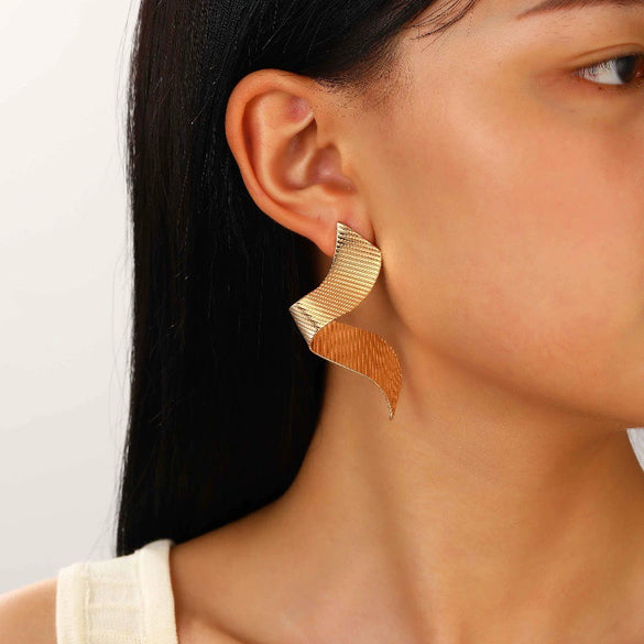 Alloy Metal Geometric Style Electroplated Women's Earrings