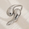 Alloy Metal Smooth Water Drop Hug Bracelet With Geometric Style And Electroplating Process For Women